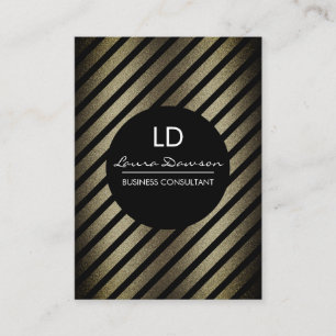 Glamour Monogram Cirkel en Stripes Visitekaartje