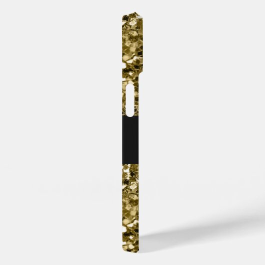 Glamour Monogrammed Sparkle Metallic Gold Case-Mate iPhone Case (Achterkant / Rechts)