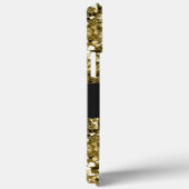 Glamour Monogrammed Sparkle Metallic Gold Case-Mate iPhone Case (Achterkant / Rechts)
