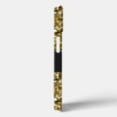 Glamour Monogrammed Sparkle Metallic Gold Case-Mate iPhone Case (Achterkant / Rechts)