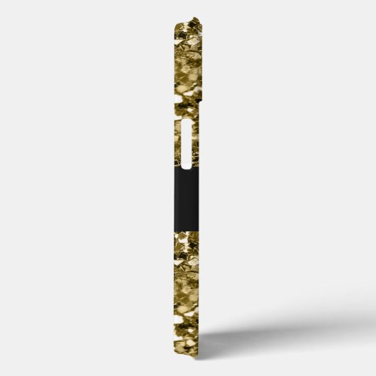Glamour Monogrammed Sparkle Metallic Gold Case-Mate iPhone Case (Achterkant / Rechts)
