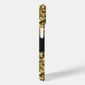 Glamour Monogrammed Sparkle Metallic Gold Case-Mate iPhone Case (Achterkant / Rechts)