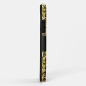 Glamour Monogrammed Sparkle Metallic Gold Case-Mate iPhone Case (Achterkant/rechts)