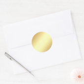 Glamour nep-goud lege sjabloon elegant chic ronde sticker (Envelop)