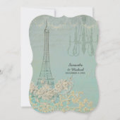 Glamour Oud Paris Parisiaans Stijl Couples Bruisba Kaart (Voorkant)