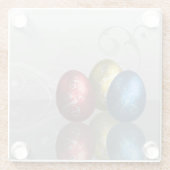 Glamour Paaseieren - Glas Onderzetter (Achterkant)