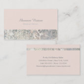 Glamour Paillet Glitter Roze Visitekaartje (Voorkant / Achterkant)