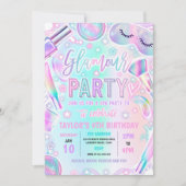 Glamour Party Pastel Spa Make-up Pamper Verjaardag Kaart (Voorkant)