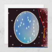 Glamour Pearl Christmas Gepersonaliseerde Kaart (Voorkant / Achterkant)