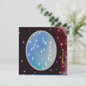 Glamour Pearl Christmas Gepersonaliseerde Kaart (Staand voorkant)