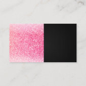 Glamour Pink Glitter Eye Lash Beauty Visitekaartje (Achterkant)