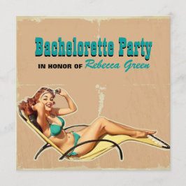 glamour poel swimsuit retro bachelorette party kaart