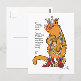 Glamour Poes Ansichtkaart Briefkaart
