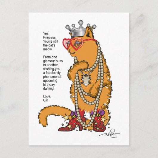 Glamour Poes Ansichtkaart Briefkaart (Voorkant)