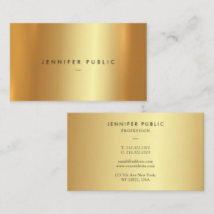 Glamour Professional Elegant Modern Sjabloon Gold Visitekaartje