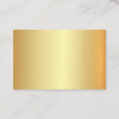Glamour Professional Gold Look Elegant Modern Visitekaartje (Achterkant)