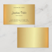 Glamour Professional Gold Look Elegant Modern Visitekaartje (Voorkant / Achterkant)