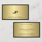 Glamour Professional voor zwart-wit en goudmonogra Visitekaartje (Voorkant / Achterkant)