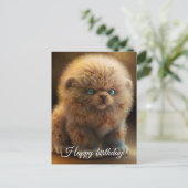 Glamour Puppy Lion. Briefkaart (Staand voorkant)