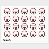Glamour Red glinstert Hart Boekplaat Sticker (Vel)