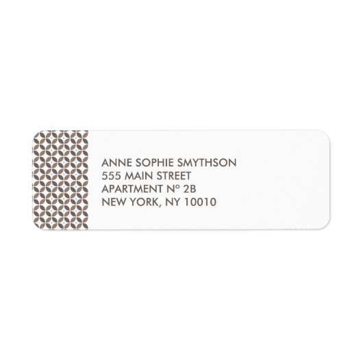  glamour retour adreslabel etiket (Voorkant)