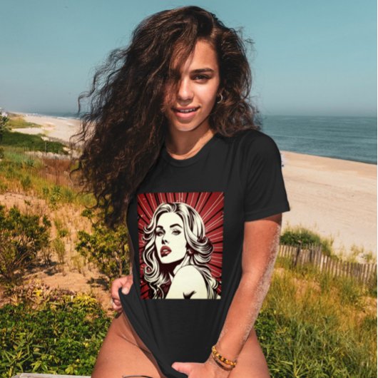  Glamour: Retro Film Noir T-shirt