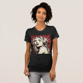  Glamour: Retro Film Noir T-shirt (Voorkant volledig)