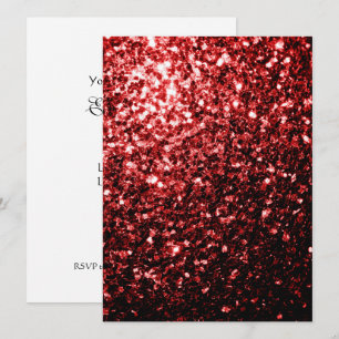 Glamour Rode Glitter vonken Personaliseer Kaart