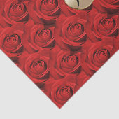 Glamour Rode Rozen Gouden Monogram Elegant Modern Tissuepapier (Detail)