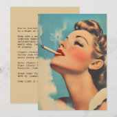 Glamour Roken Advertentie Kaart (Voorkant / Achterkant)