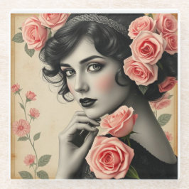  Glamour Roos Art Deco Onderzetter