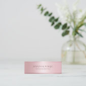 Glamour Roos Goud Moderne Elegante Sjabloon Mini Visitekaartje (Staand voorkant)