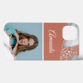 Glamour Roos Gouden Glitter Marmeren Foto Case-Mate iPhone Case (Achterkant (horizontaal))