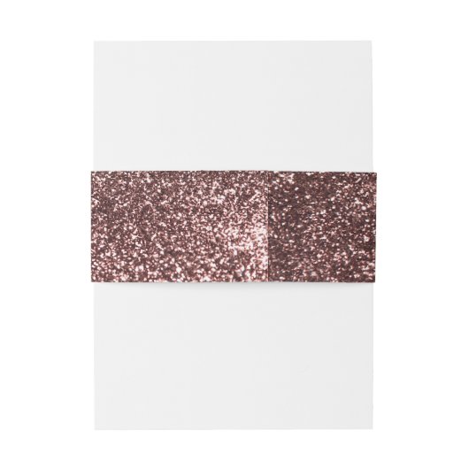 Glamour Roze Goud Glitter Afbeelding Trouwen Uitnodigingen Wikkel (Achterkant Voorbeeld)