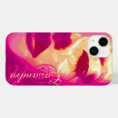 Glamour roze mode geschilderd Case-Mate iPhone case (Achterkant (horizontaal))