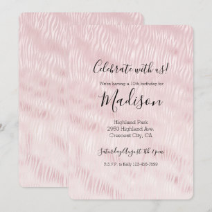 Glamour Roze Zebraprint voor Meisjes Kaart