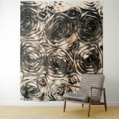 Glamour Rozen Gold Bronze Floral Glam Wandkleed (In situ)