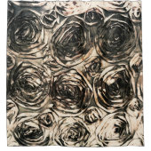 Glamour Rozen Gold Bronze Rustic Floral Glam Douchegordijn (Voorkant)