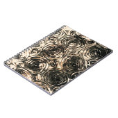 Glamour Rozen Gold Bronze Rustic Floral Glam Notitieboek (Linkerzijde)