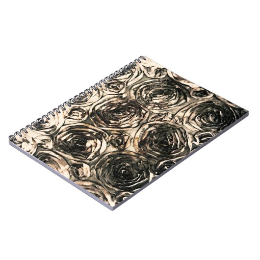 Glamour Rozen Gold Bronze Rustic Floral Glam Notitieboek (Linkerzijde)