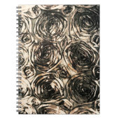 Glamour Rozen Gold Bronze Rustic Floral Glam Notitieboek (Voorkant)