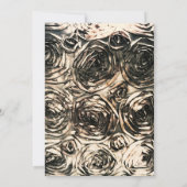 Glamour Rozen Gold Bronze Rustic Floral Wedding Kaart (Achterkant)