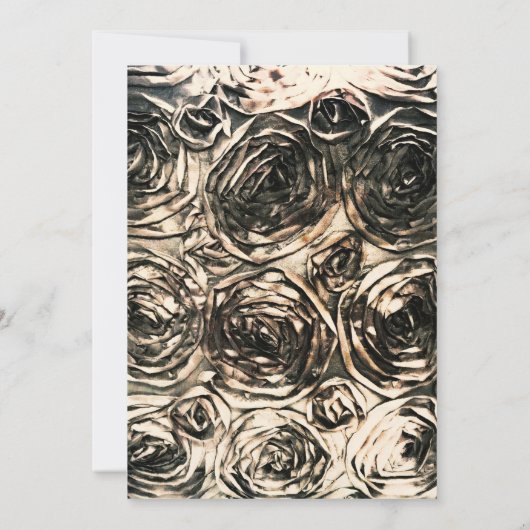 Glamour Rozen Gold Bronze Rustic Floral Wedding Kaart (Achterkant)