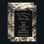 Glamour Rozen Gold Bronze Rustic Floral Wedding Kaart<br><div class="desc">Pas voor uw gebeurtenis aan</div>