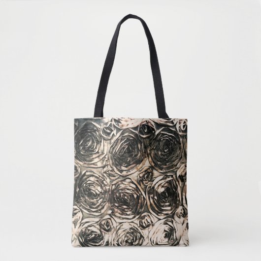 Glamour Rozen Goud Brons Bloem Glam Tote Bag (Voorkant)