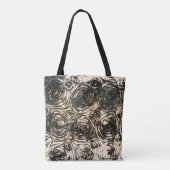 Glamour Rozen Goud Brons Bloem Glam Tote Bag (Achterkant)