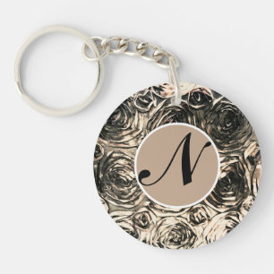 Glamour Rozen Goud Brons Landelijke Bloemen Glamou Sleutelhanger