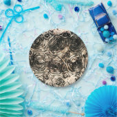 Glamour Rozen Goud Brons Rustieke Bloem Glam Papieren Bordje (Feest)