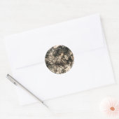 Glamour Rozen Goud Brons Rustieke Bloem Glam Ronde Sticker (Envelop)