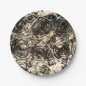 Glamour Rozen Goud Brons Rustieke Bloemenglamour Papieren Bordje (Voorkant)